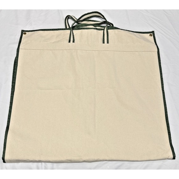 SID MASHBURN Men VTG Business Travel‎ Core Ivory Canvas Garment Suit Cover Bag - Picture 9 of 9